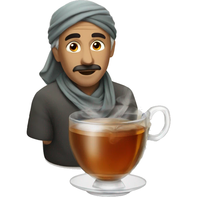 turk drink tea, relax mood emoji
