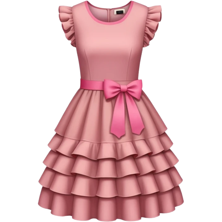 brown pink dress with ruffles emoji