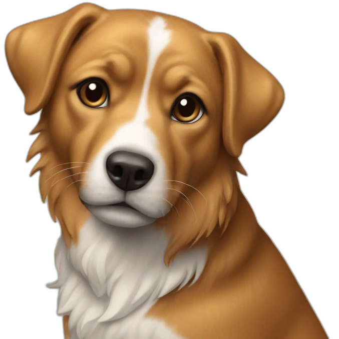 Chat sur un chien emoji