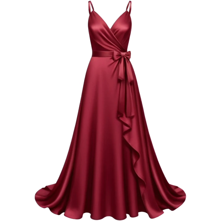 Burgundy satin dress emoji