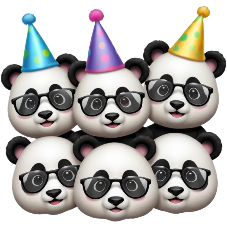 pands with party hats and opticals emoji