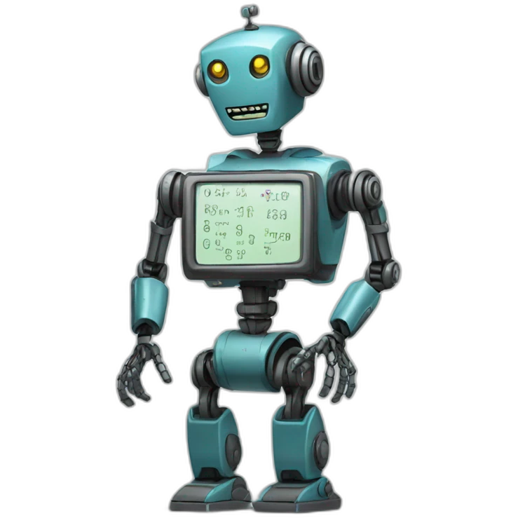 robot teaching mathematics emoji