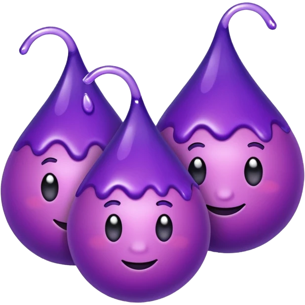 3 purple Drops with kool aids signature color, Juicy emoji