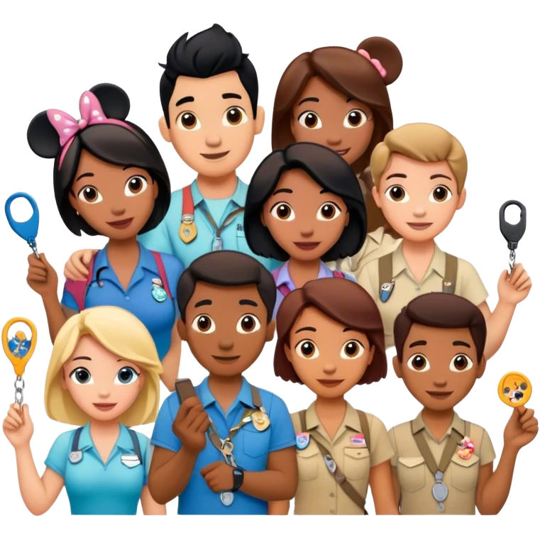 Disney World pin trading emoji