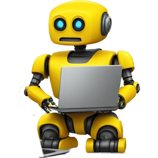 robot yellow with laptop emoji