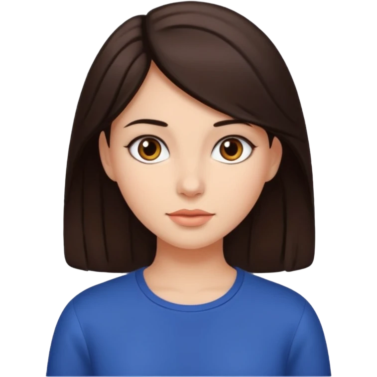 Chica con el pelo marrón oscuro  emoji