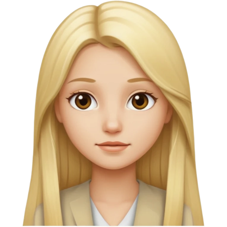 blonde pretty straight long hair girl emoji