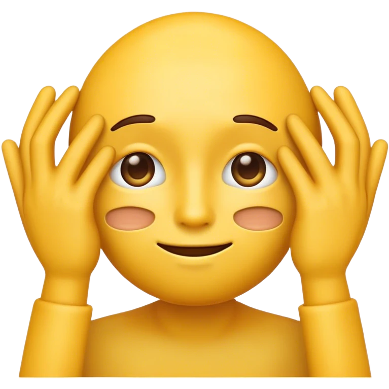 Emoji with hand over eyes emoji