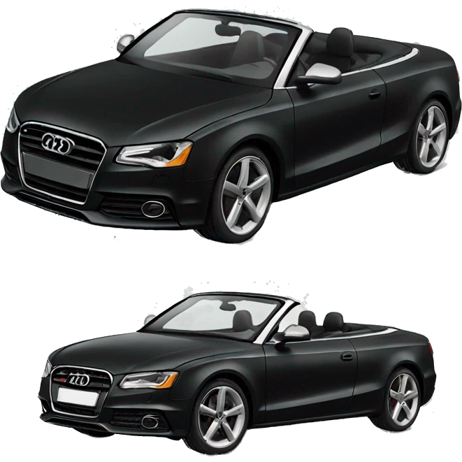 Black Audi convertible emoji