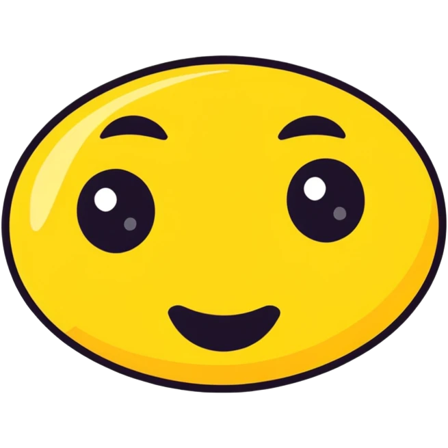 Stand emoji face (yellow and black) that looks “stoned” emoji