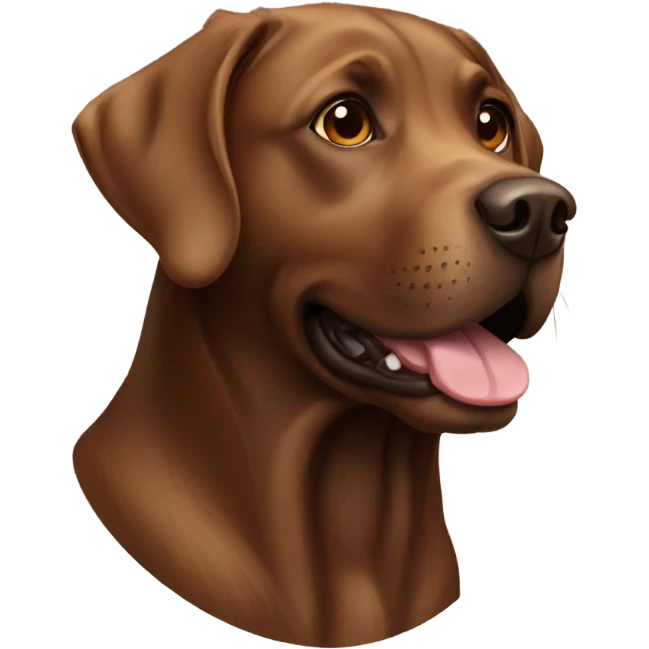 Brown Labrador retriever with sunglasses emoji