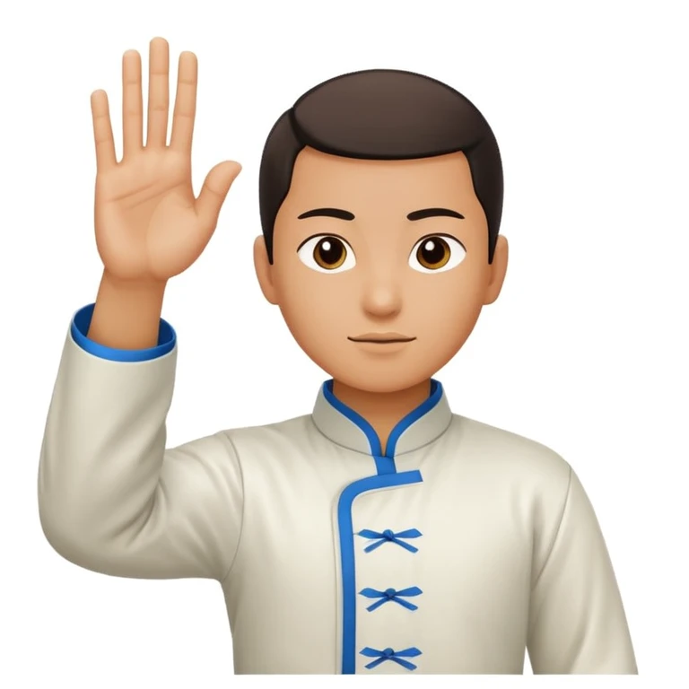 Chinese martial arts salute hand gesture emoji