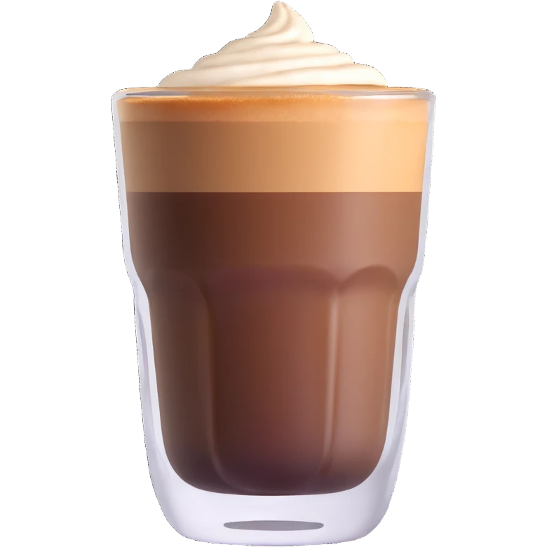 Small Gibraltar glass with cortado espresso, light brown color on top (NOT WHITE), deepening to darker brown at bottom, smooth surface, no froth or swirl emoji