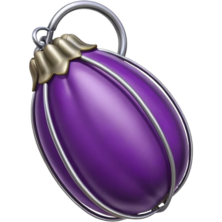 eggplant in chastity cage emoji