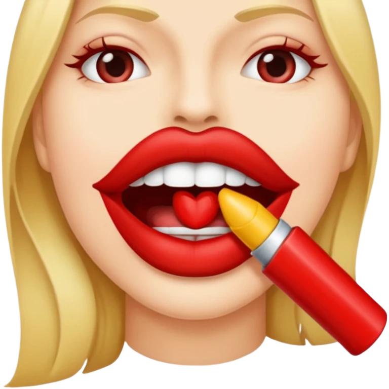 une bouche féminine qui lèche un sexe d'homme emoji