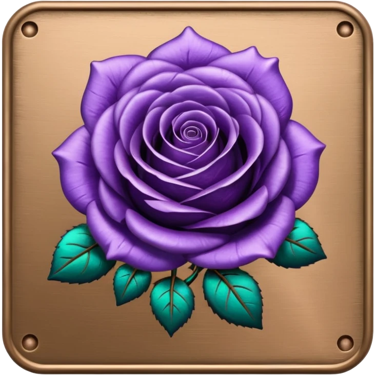 Purple shadow rose plaque emoji