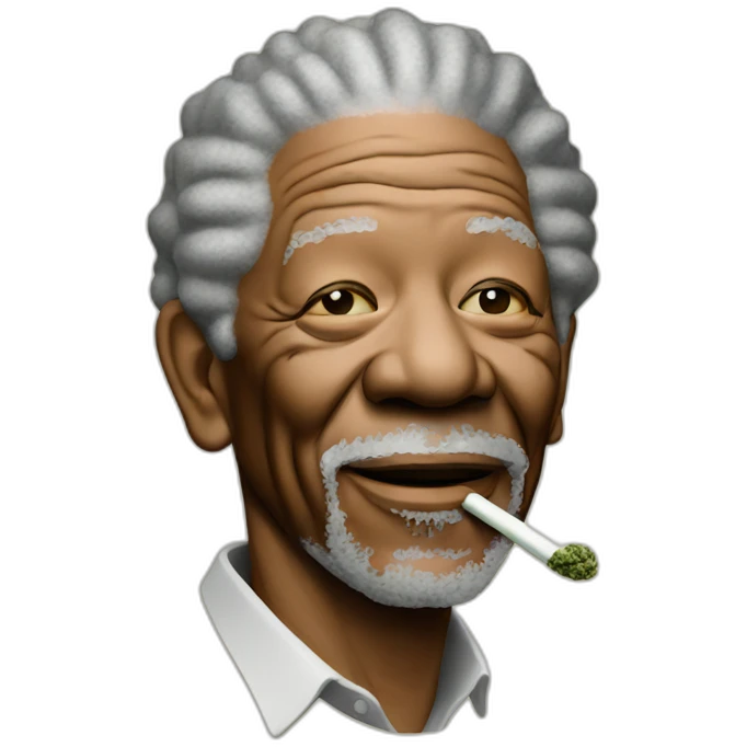 Morgan Freeman smoke cannabis emoji