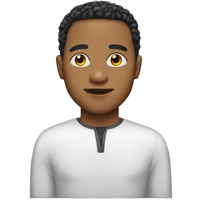 Light skin man bold emoji