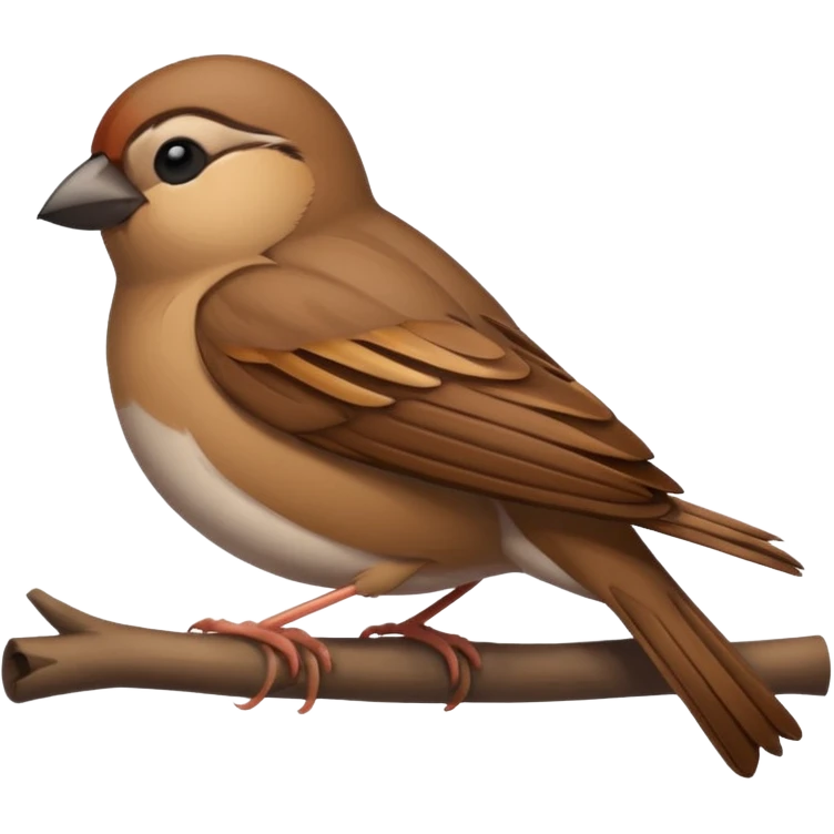 A sparrow is sleeping emoji