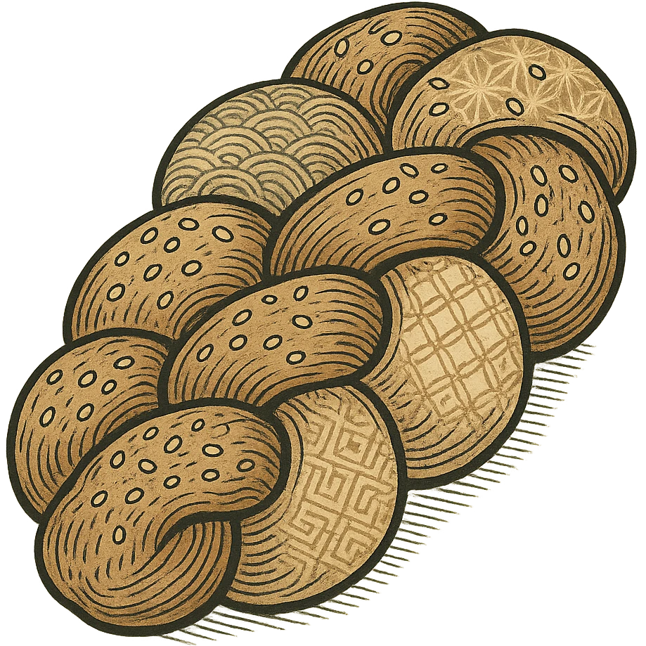 Challah bread on transparent background emoji