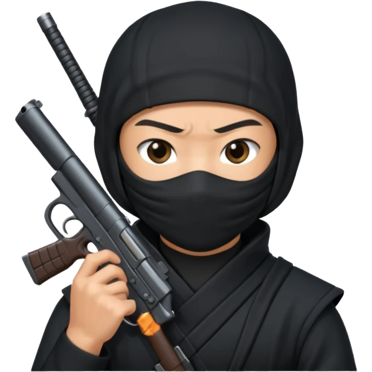 ninja with gun emoji