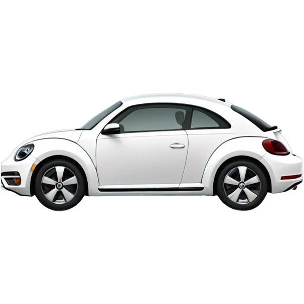 white vw 2018 beetle emoji