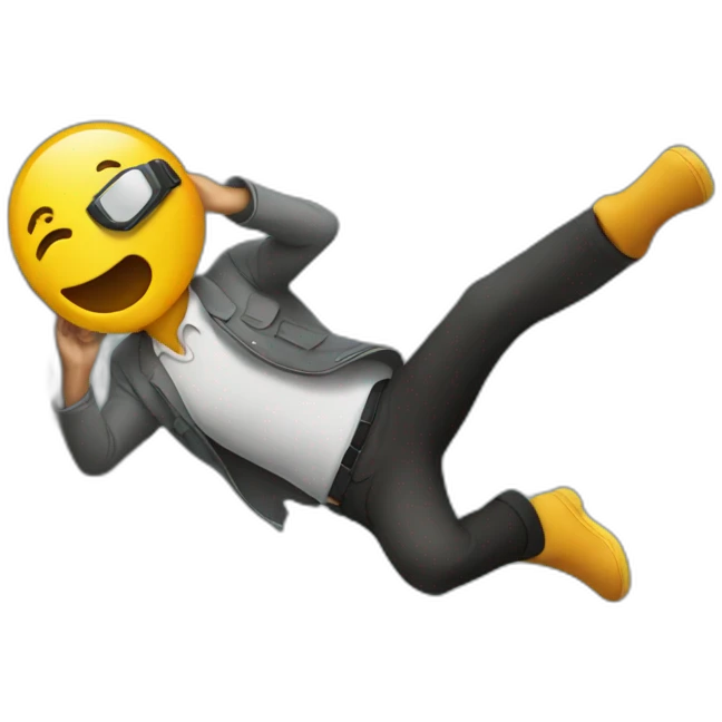 falling off a cliff emoji