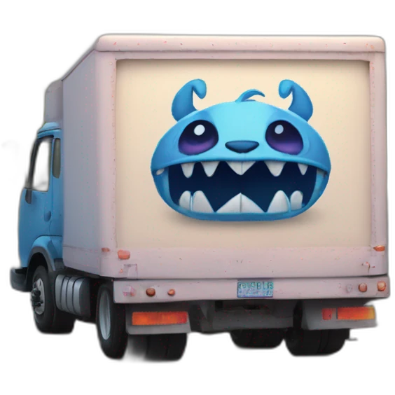 Stitch sur un camion emoji