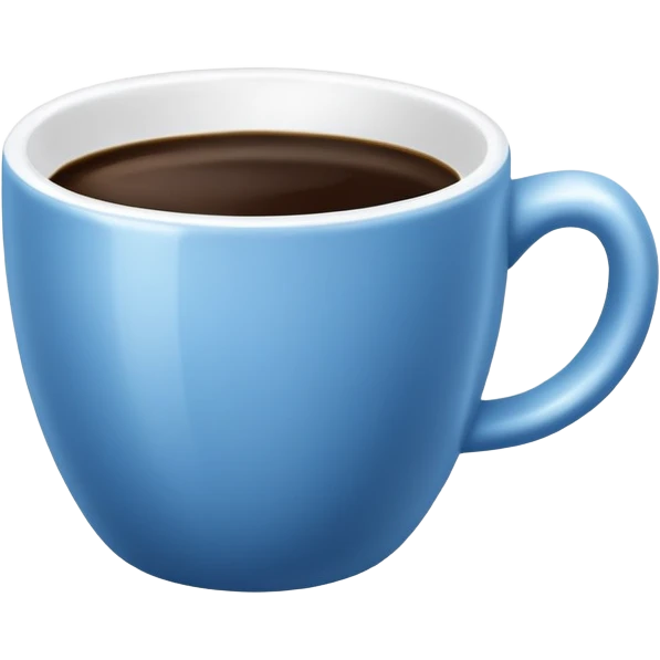 blue coffee ceramic cup aesthetic emoji