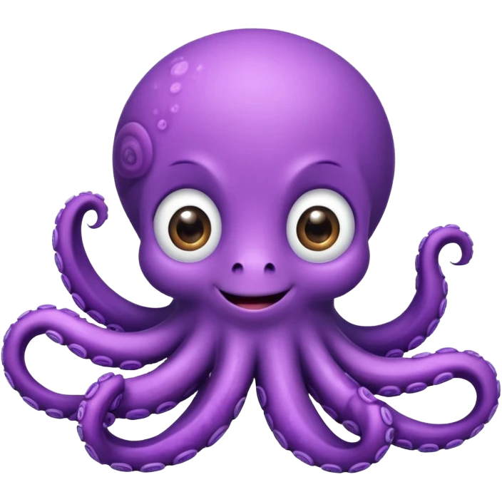 purple cute octopus emoji