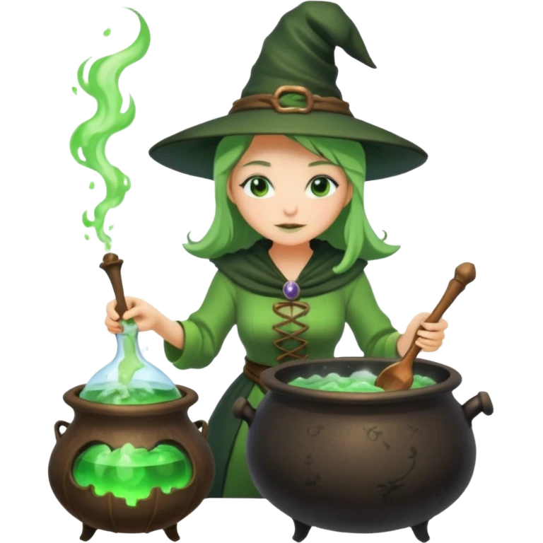 green witch cooking potion emoji