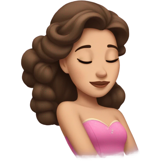 Sleeping brunette beauty Disney emoji