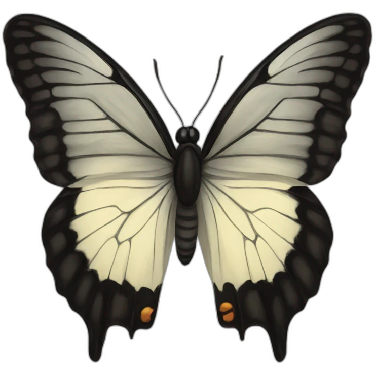 the most beautiful all black butterfly emoji