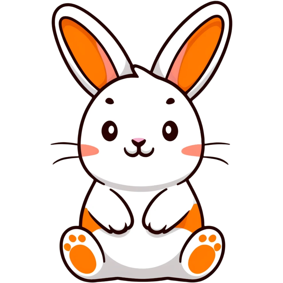 adorable blue bunny rabbit emoji