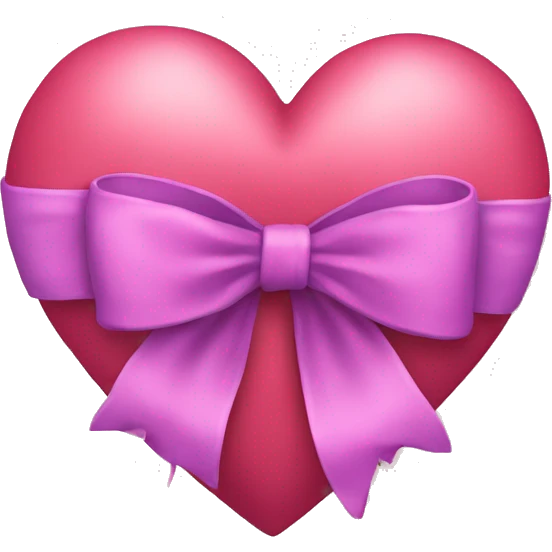 Heart with bow emoji