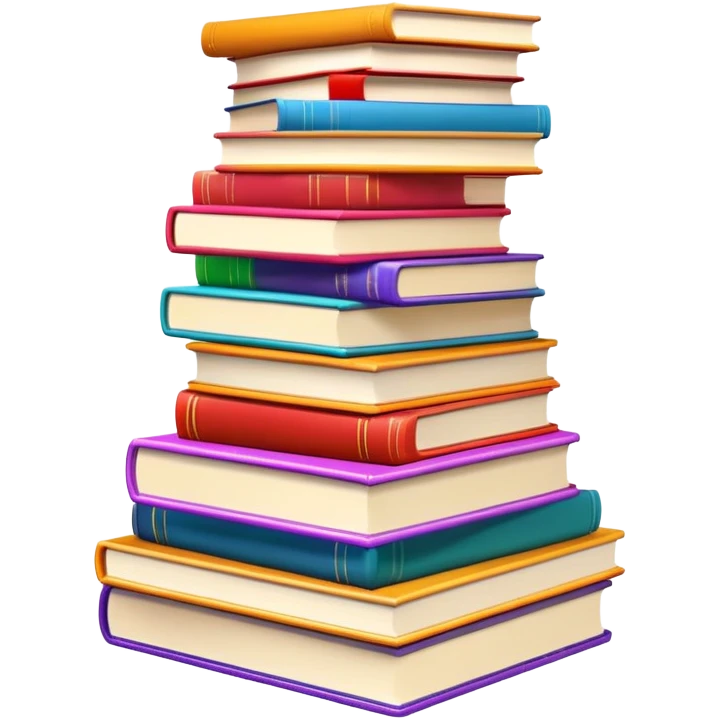 Stack of colorful books emoji