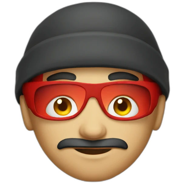 red hacker emoji