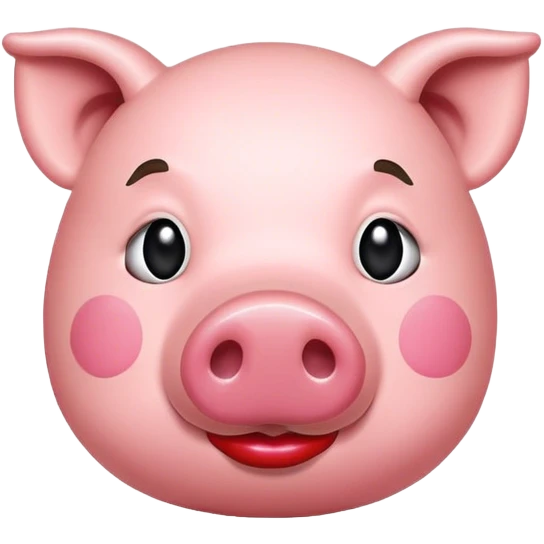 Lipstick on a pig emoji
