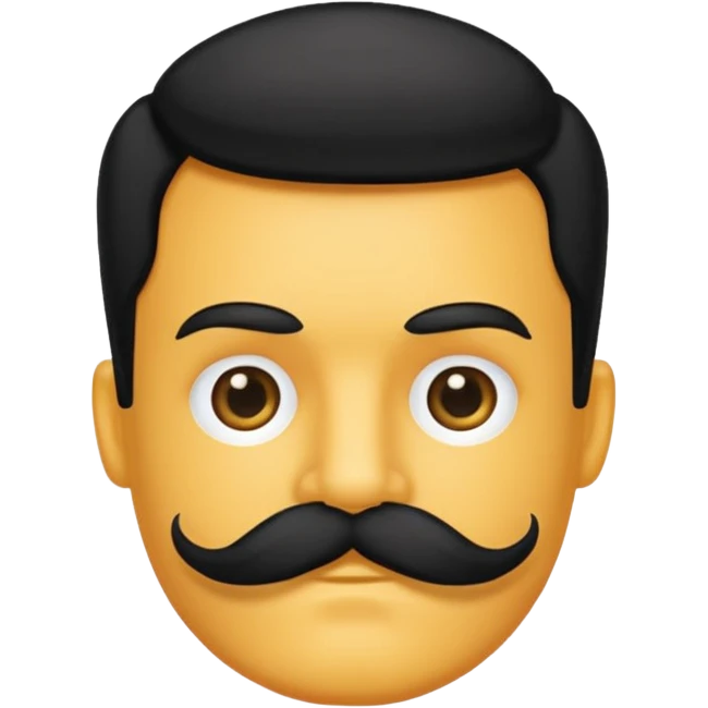 make a hitler emoji, a cubical mustache  emoji