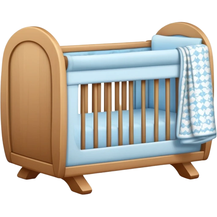 Cute light blue crib emoji