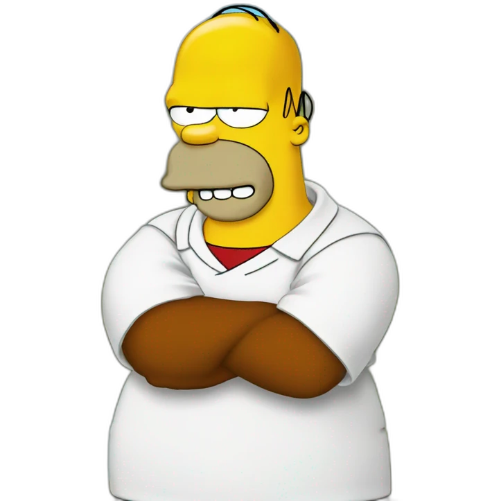 Homer simpson panda red emoji