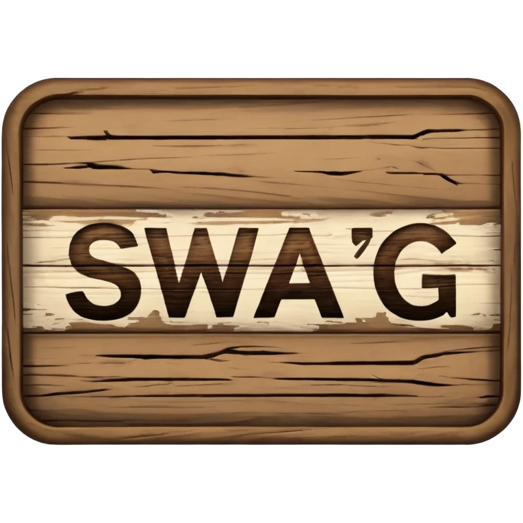 The word swag on a sign emoji