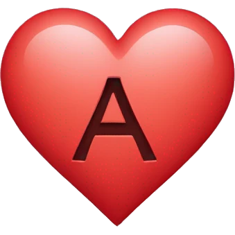 heart with A + A in the middle emoji