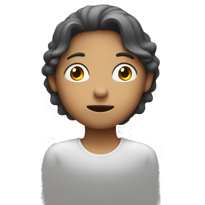 Shy face with hands on the face emoji