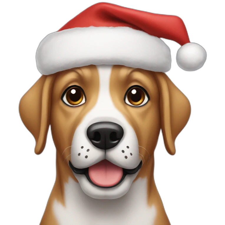Santa dog emoji