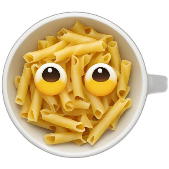 Pasta with coffee emoji