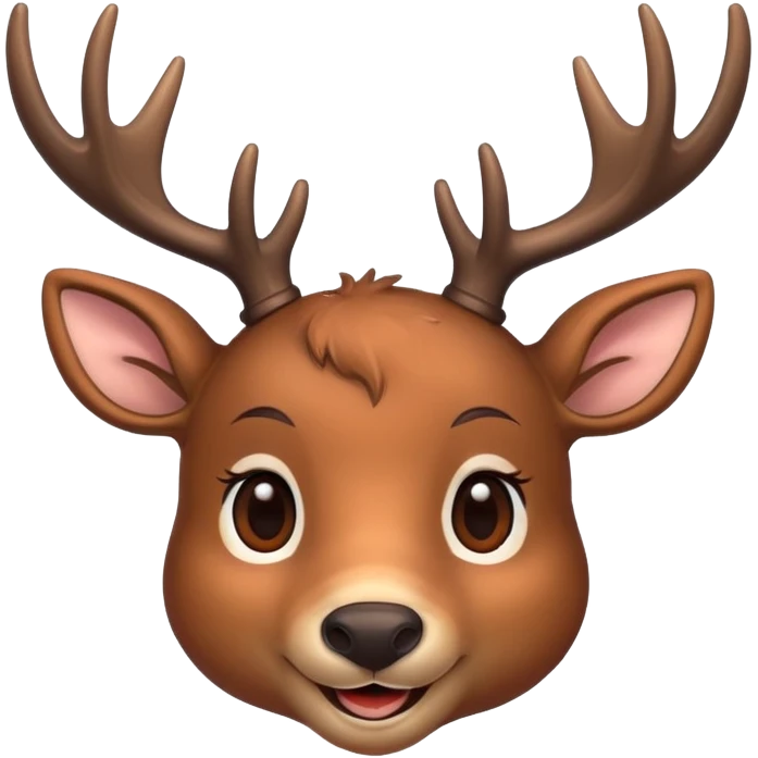 Smiling deer emoji