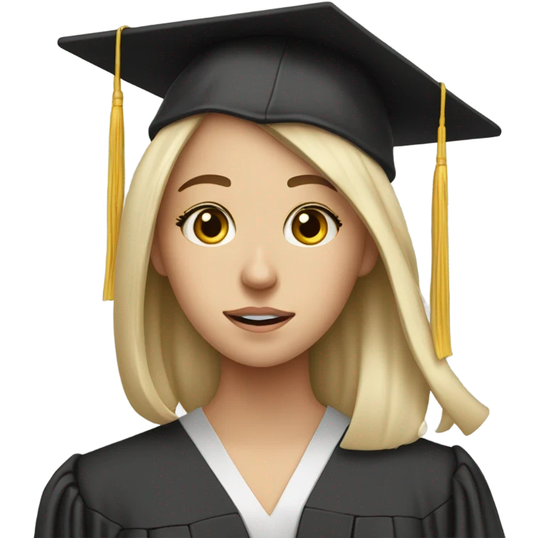 Graduated white girl crying emoji