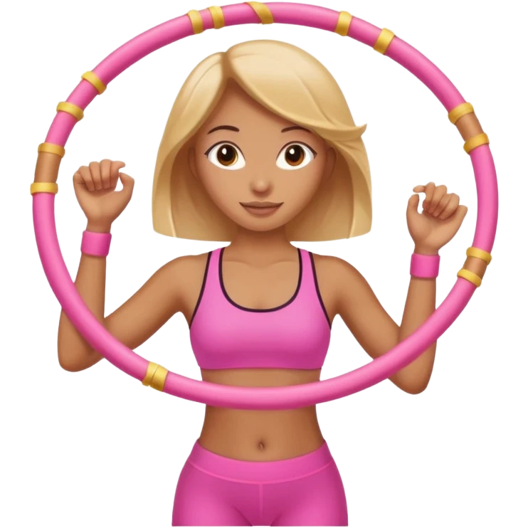 hula hoop workout pink emoji