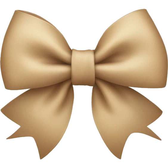 Beige bow emoji